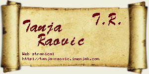 Tanja Raović vizit kartica